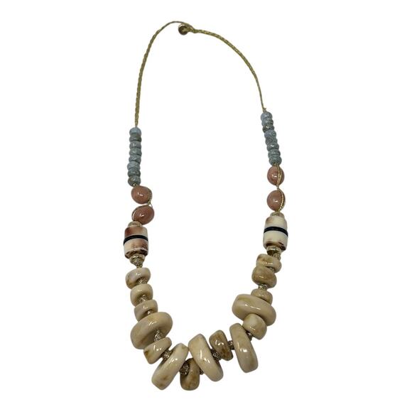 Anthropologie Resin Beaded Statement Necklace Multicolor - Picture 7 of 7
